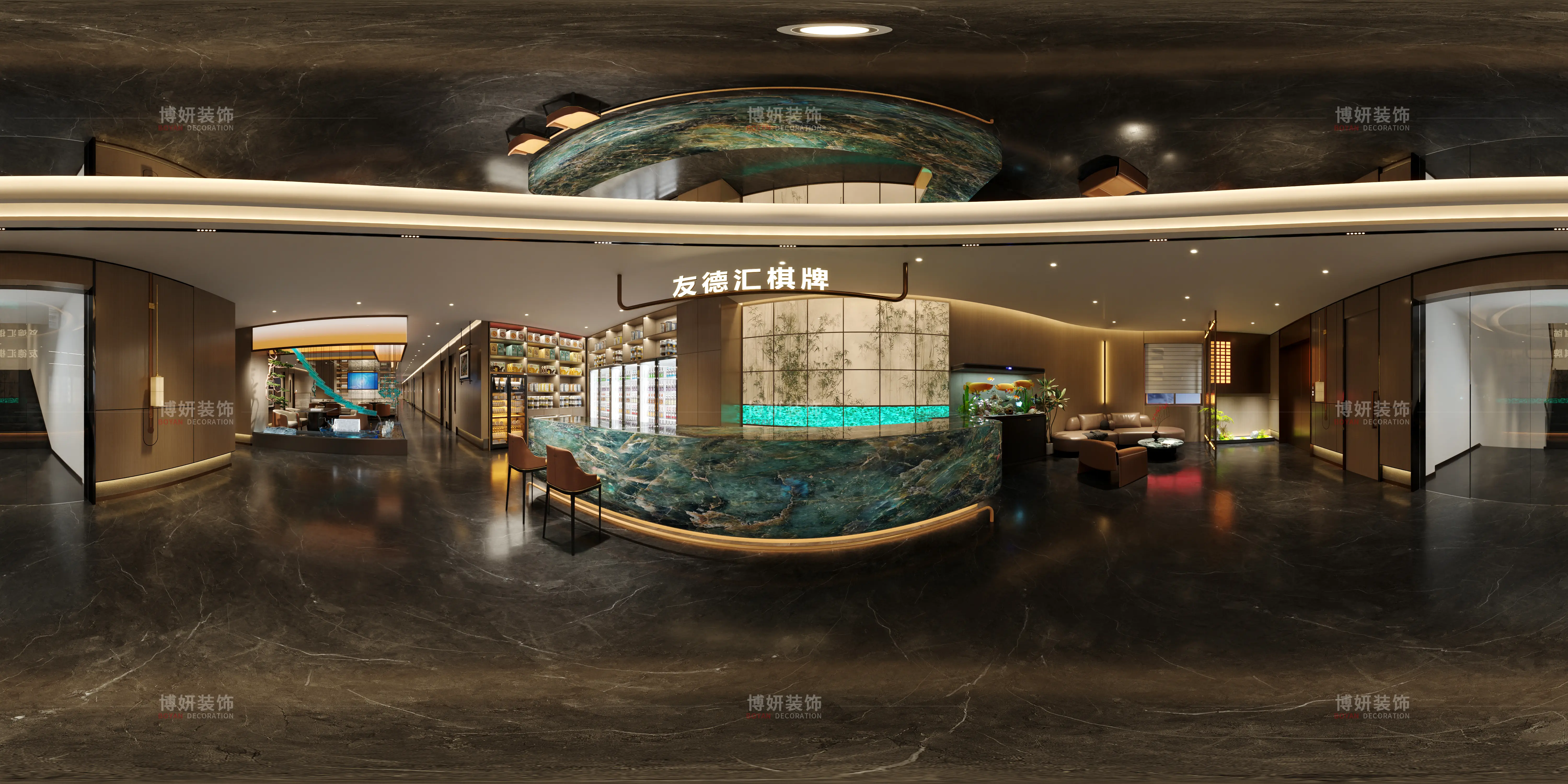 杭州棋牌室大厅设计